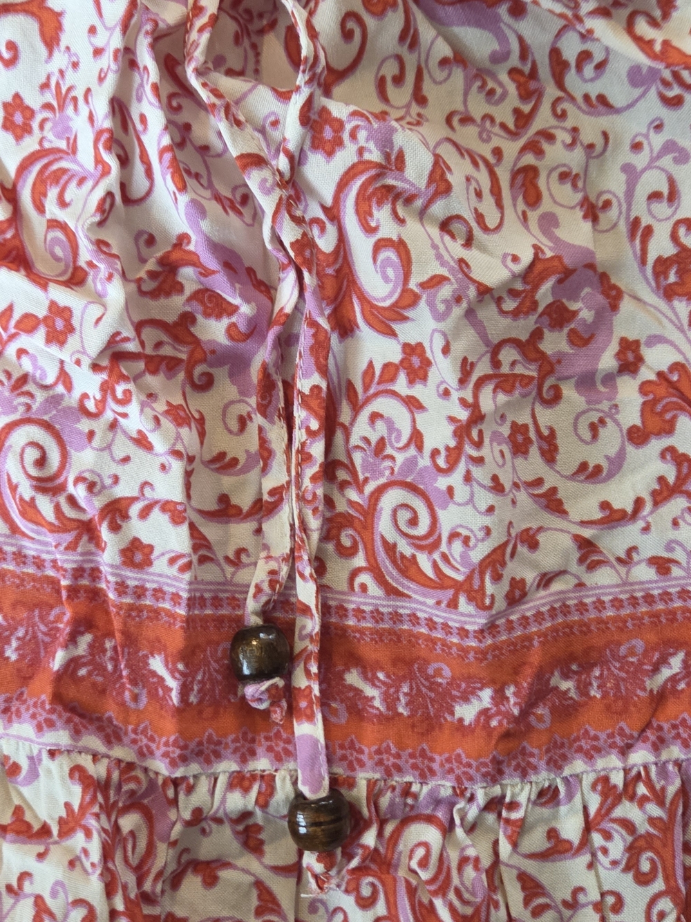 Japna Pink and White Tiered Maxi Skirt - Picture 3 of 4